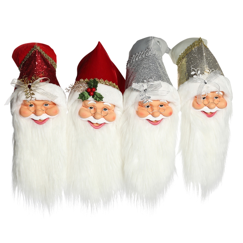 20 ~ 70cm Χριστούγεννα Santa Claus κεφάλι στολίδια διακοσμήσεις δέντρο κρέμονται ειδώλια συλλογή κούκλα κρεμαστό κόσμημα μικρά παραδοσιακά Χριστούγεννα